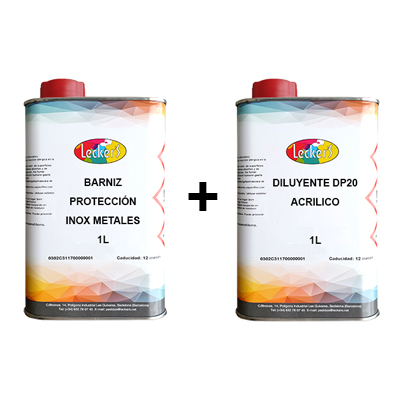 Kit barniz protección Inox 1L